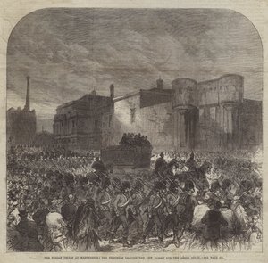 The Fenian Trials at Manchester, the Prisoners Leaving the New Bailey for the Assize Court by Sir John Charles Robinson